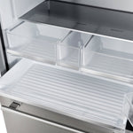 Forno Aosta 36-Inch French Door Refrigerator, Stainless Steel, 22.4 cu.ft, External Water Dispenser, Automatic Ice Maker, ENERGY STAR Certified - BonPrix Électroménagers