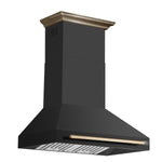 Forno Aria 36 Inch Wall-Mounted Range Hood in Black - BonPrix Électroménagers