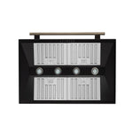 Forno Aria 36 Inch Wall-Mounted Range Hood in Black - BonPrix Électroménagers