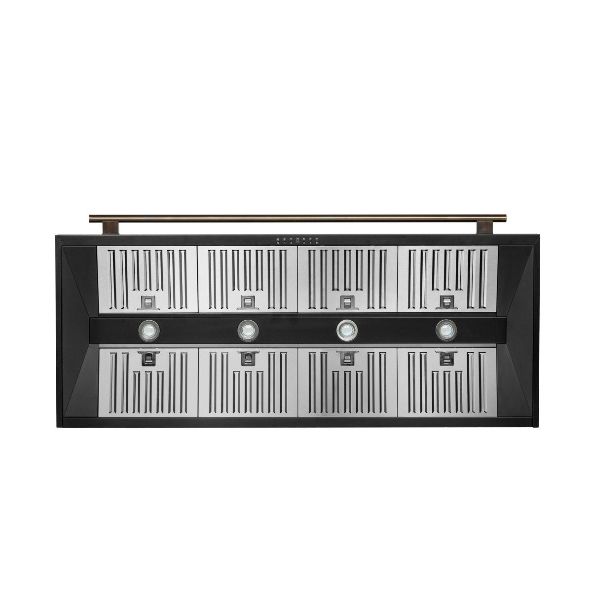 Forno Aria 60 Inch Wall-Mounted Range Hood in Black - BonPrix Électroménagers