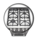 Forno Breno 24-Inch Freestanding Gas Range, Plug Included, Energy Efficient - BonPrix Électroménagers