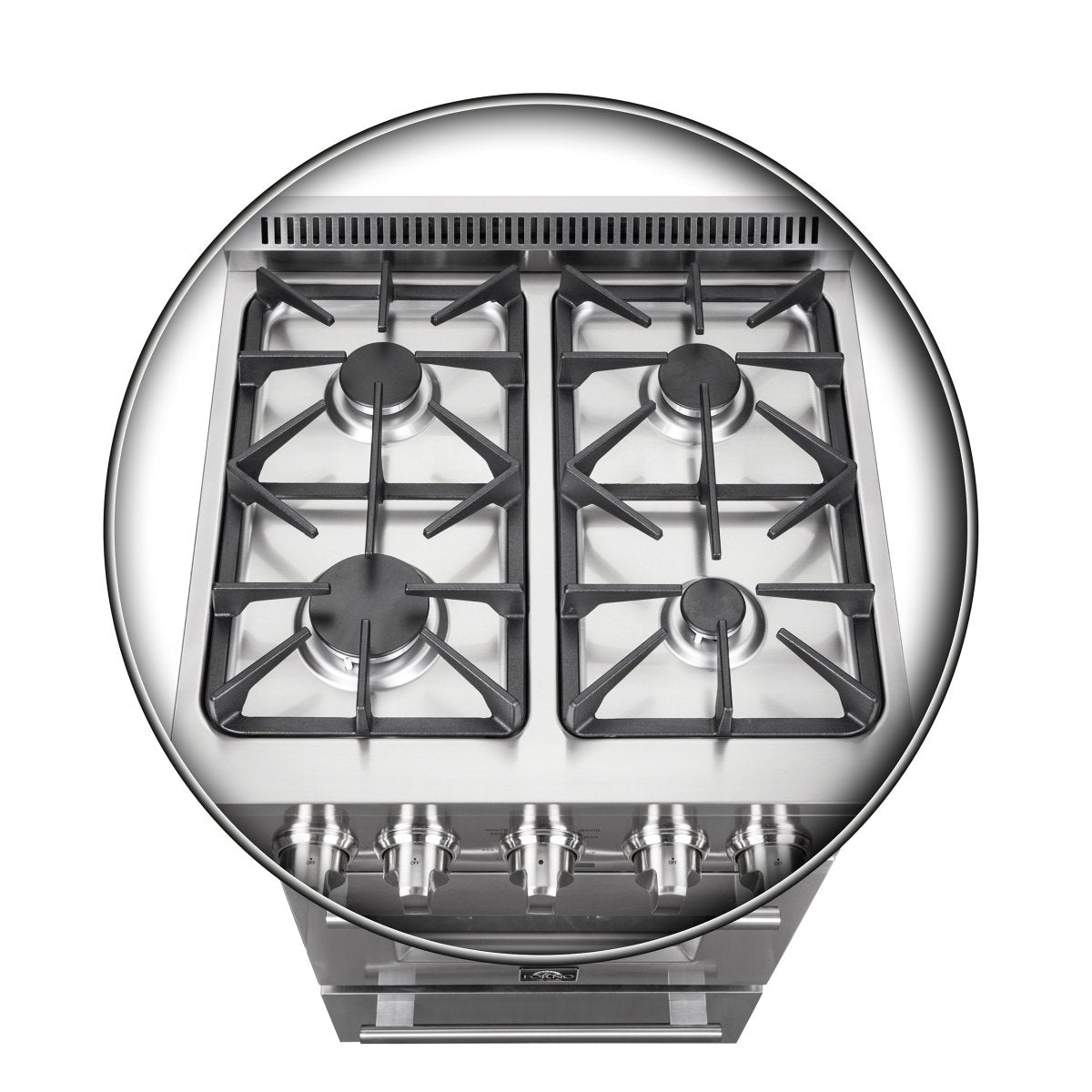 Forno Breno 24-Inch Freestanding Gas Range, Plug Included, Energy Efficient - BonPrix Électroménagers