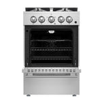 Forno Breno 24-Inch Freestanding Gas Range, Plug Included, Energy Efficient - BonPrix Électroménagers