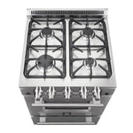 Forno Breno 24-Inch Freestanding Gas Range, Plug Included, Energy Efficient - BonPrix Électroménagers