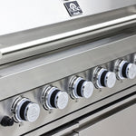 FORNO Bulnes 40-Inch BBQ, 95,000 BTU, 5 Burners, Sear & Rotisserie Infrared with Side Burner, Stainless Steel Outdoor Kitchen with 1.8 cu.ft. Beverage Center & Black Granite Countertops - BonPrix Électroménagers