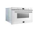 Forno Capoliveri Espresso 24-Inch Microwave Drawer, White, 1.2 cu.ft, 1500 Watts, Built-In, Touch Control LCD Display, Auto-Touch Open/Close, 11 Power Levels, Sensor Cooking - BonPrix Électroménagers