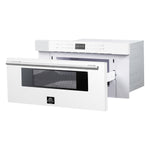 Forno Capoliveri Espresso 30-Inch Microwave Drawer, White, 1.2 cu.ft, 1500 Watts, Built-In, Touch Control LCD Display, Auto-Touch Open/Close, 11 Power Levels, Sensor Cooking - BonPrix Électroménagers