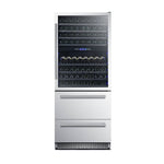 Forno Capraia 30-Inch Dual Temperature Zone Wine Cooler, Up to 144 Bottles, Two Refrigerated Drawers, Adjustable Temperature Zones - BonPrix Électroménagers