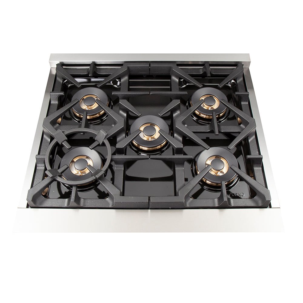 Forno Capriasca 30-Inch Freestanding Dual Fuel Range, 4 Burners, True Convection Oven - BonPrix Électroménagers