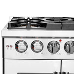 Forno Capriasca 30-Inch Freestanding French Door Gas Range, 4 Burners, Convection Oven, Energy Efficient - BonPrix Électroménagers