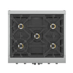 Forno Capriasca 30-Inch Freestanding French Door Gas Range, 4 Burners, Convection Oven, Energy Efficient - BonPrix Électroménagers
