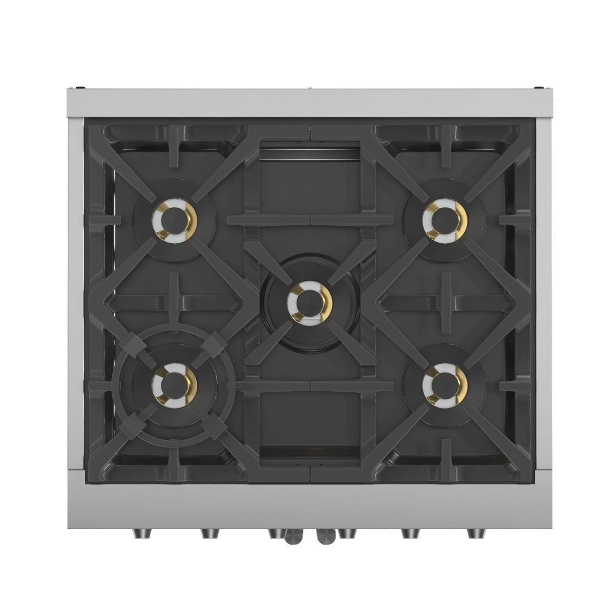 Forno Capriasca 30-Inch Freestanding French Door Gas Range, 4 Burners, Convection Oven, Energy Efficient - BonPrix Électroménagers
