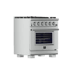 Forno Capriasca 30-Inch Freestanding Gas Range, 4 Burners, True Convection Oven - BonPrix Électroménagers