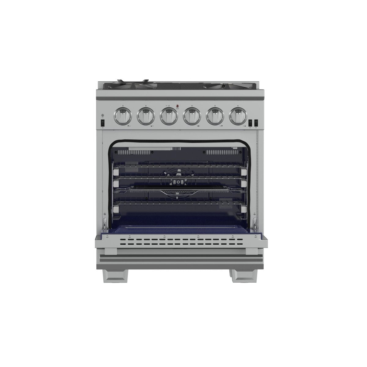 Forno Capriasca 30-Inch Freestanding Gas Range, 4 Burners, True Convection Oven - BonPrix Électroménagers