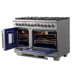 Forno Capriasca 48-Inch Freestanding French Door Dual Fuel Range, 8 Burners, True Convection Oven - BonPrix Électroménagers
