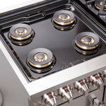 Forno Capriasca 48-Inch Freestanding French Door Dual Fuel Range, 8 Burners, True Convection Oven - BonPrix Électroménagers