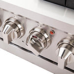 FORNO Capriasca 48-inch Gas Range Stainless Steel, 8 Brass Burners 160,000 BTU, 6.58 cu.ft. Double Oven - BonPrix Électroménagers