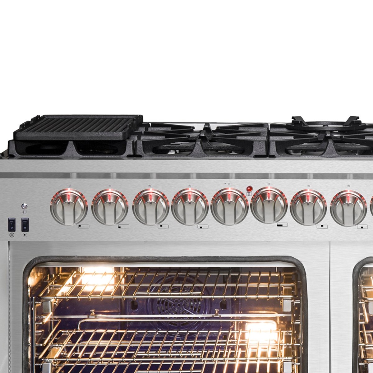 Forno Capriasca 60-Inch Freestanding Dual Fuel Range, 10 Burners, True Convection Oven - BonPrix Électroménagers