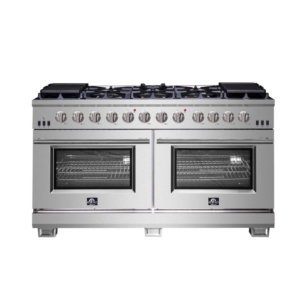 Forno Capriasca 60-Inch Freestanding Gas Range, 10 Burners, True Convection Oven - BonPrix Électroménagers