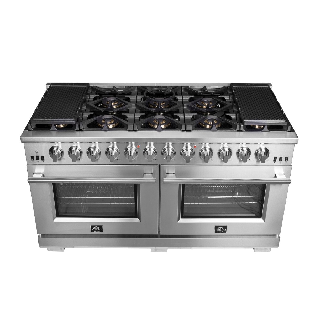 Forno Capriasca 60-Inch Freestanding Gas Range, 10 Burners, True Convection Oven - BonPrix Électroménagers