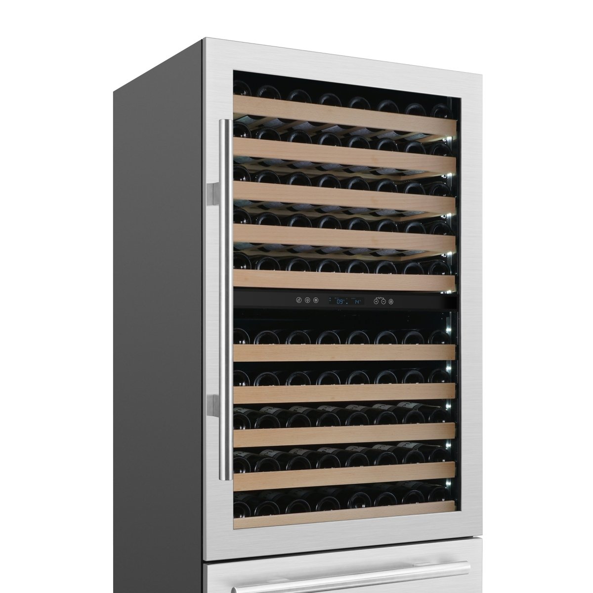 Forno Celano 30-Inch Dual Zone Wine Cooler and Beverage Cooler, 21.3 cu.ft, Stainless Steel - BonPrix Électroménagers