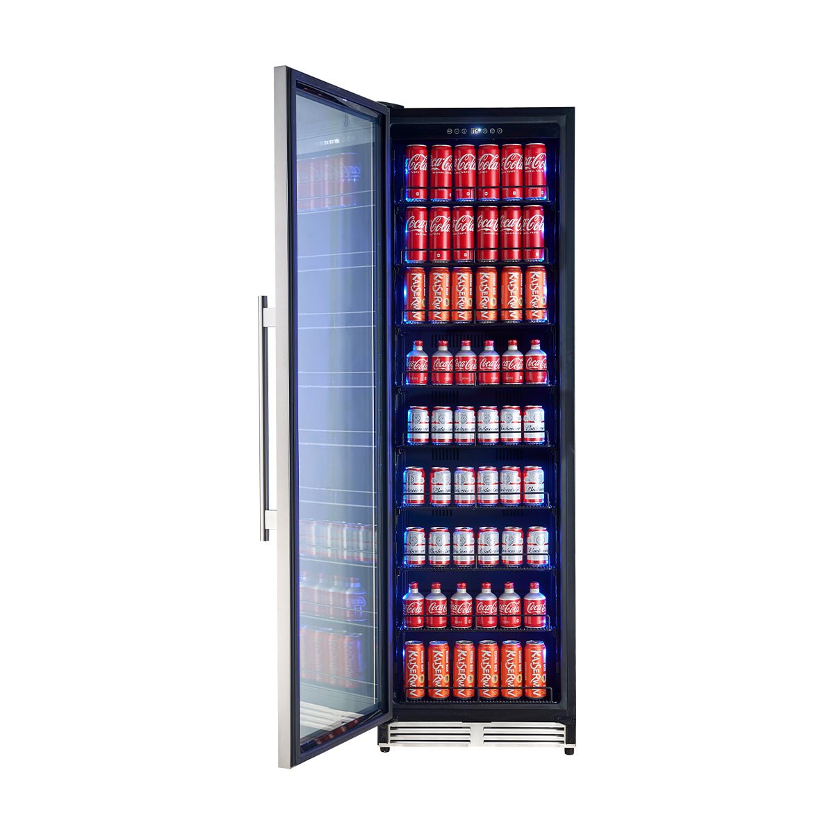 Forno Cesinali 24-Inch Built-In Beverage Cooler, 15.8 cu.ft, Stainless Steel, Dual Temperature Zones, LED Interior Lighting, Adjustable Shelves - BonPrix Électroménagers