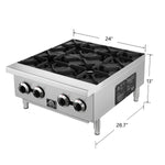 Forno Commerciale 24 Inch Gas Hotplate - BonPrix Électroménagers