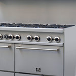 Forno Commerciale 60 Inch Stainless Steel Gas Range, 10 Burners 300,000 BTU Total, 9.3 cu.ft. Ovens - BonPrix Électroménagers