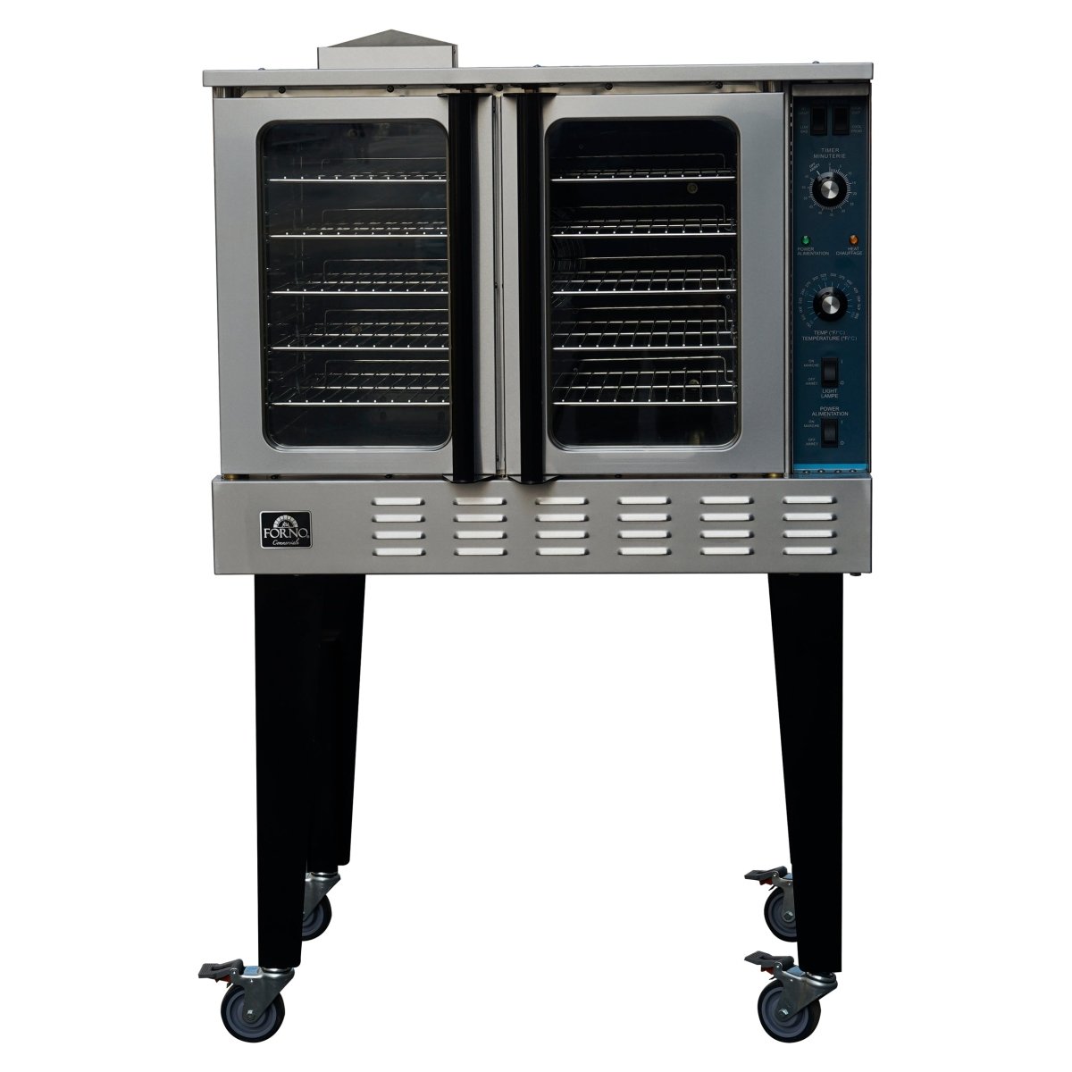 Forno Commerciale Convection Gas Oven, 3 burners 54,000?BTU, 150–500°F, stainless steel, NG/LP convertible - BonPrix Électroménagers