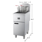 Forno Commerciale Propane Gas Deep Fryer, 4 Burners 120,000 BTU, 50 lbs Oil Capacity, Millivolt Control - BonPrix Électroménagers
