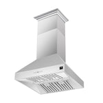 Forno Coppito 36-Inch Island Range Hood, Stainless Steel, LED Lighting, Adjustable Fan Speeds - BonPrix Électroménagers
