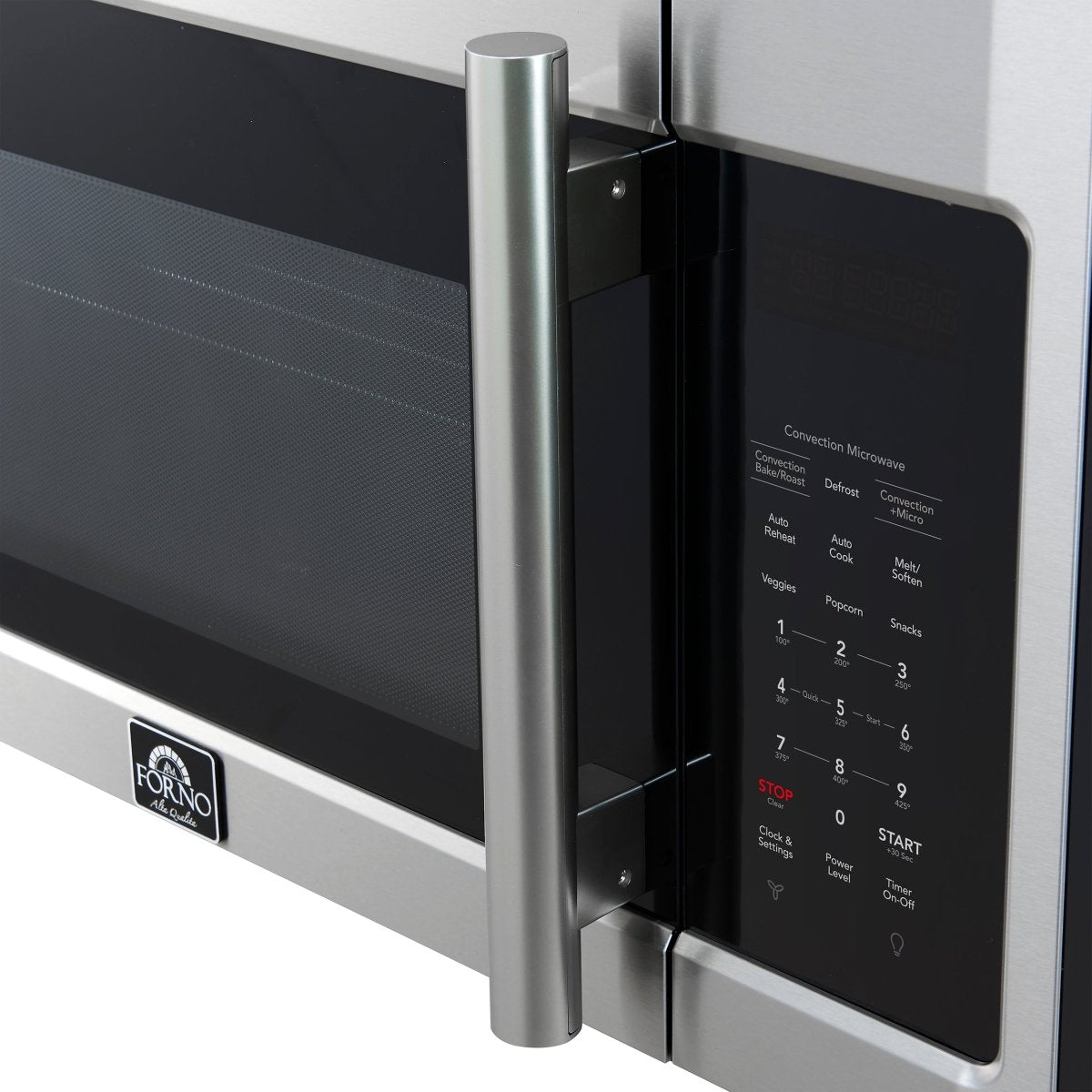 Forno Fornace 30-Inch Over the Range Convection Microwave, Stainless Steel – 1.5 cu.ft, 300 CFM Vent, Touch Control, LED Light - BonPrix Électroménagers