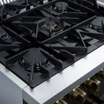 Forno Galiano 30-inch Freestanding French Door Dual Fuel Range Black - BonPrix Électroménagers