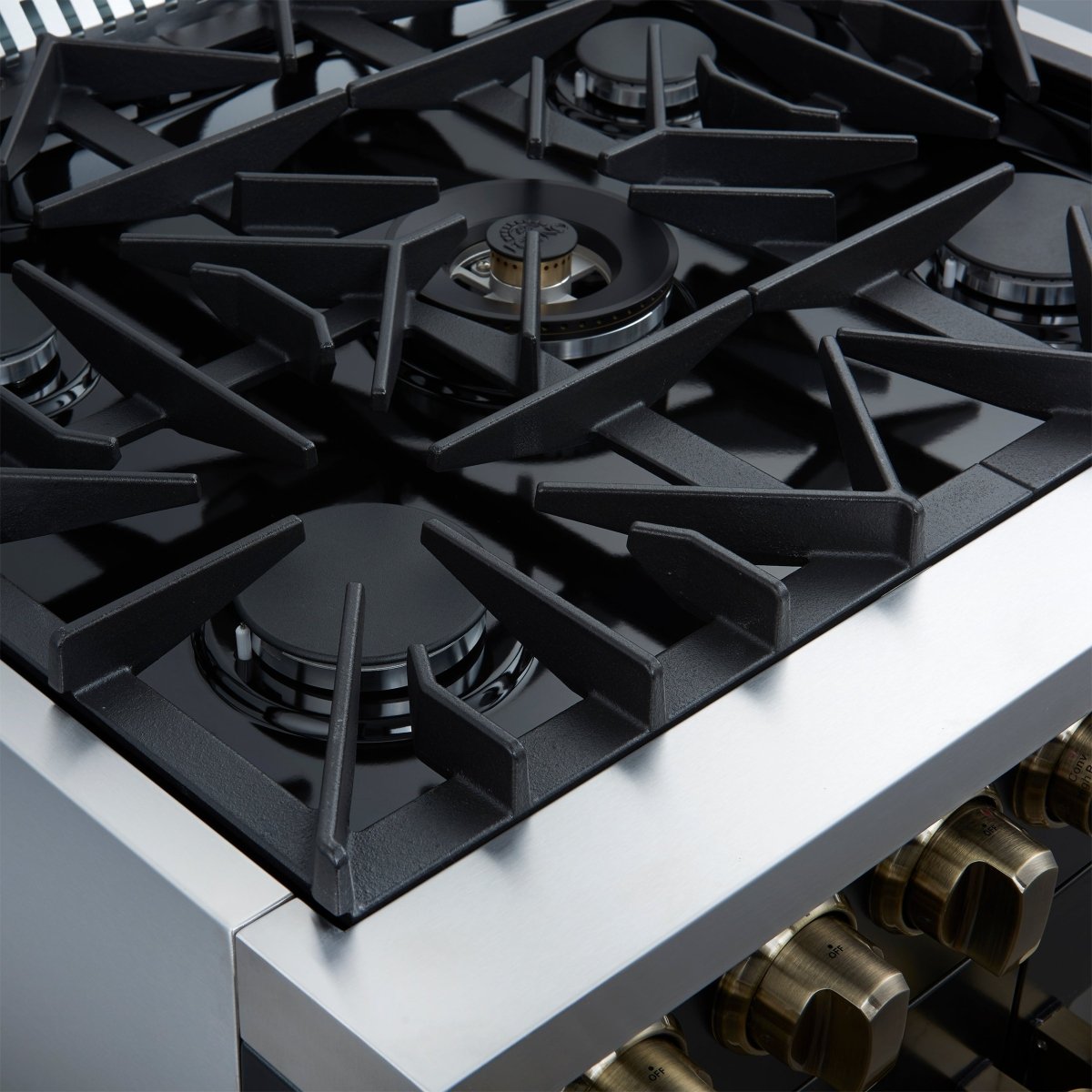 Forno Galiano 30-inch Freestanding French Door Dual Fuel Range Black - BonPrix Électroménagers