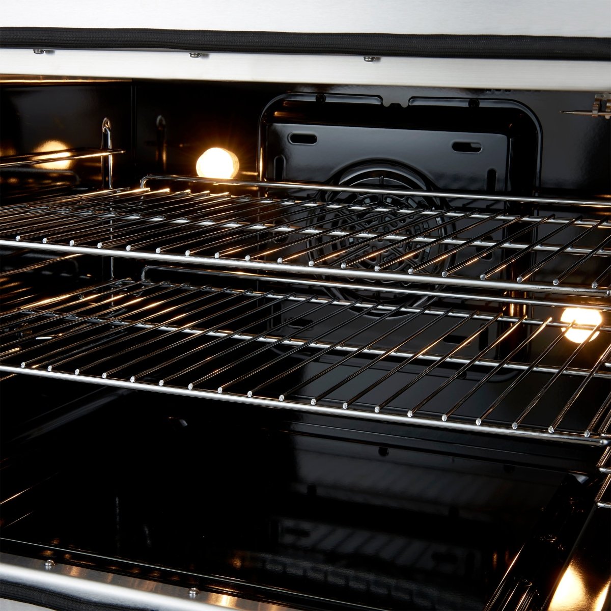 Forno Galiano 30-inch Freestanding French Door Dual Fuel Range Black - BonPrix Électroménagers