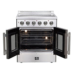 Forno Galiano 30-Inch Freestanding French Door Electric Range, True Convection, Energy Efficient - BonPrix Électroménagers