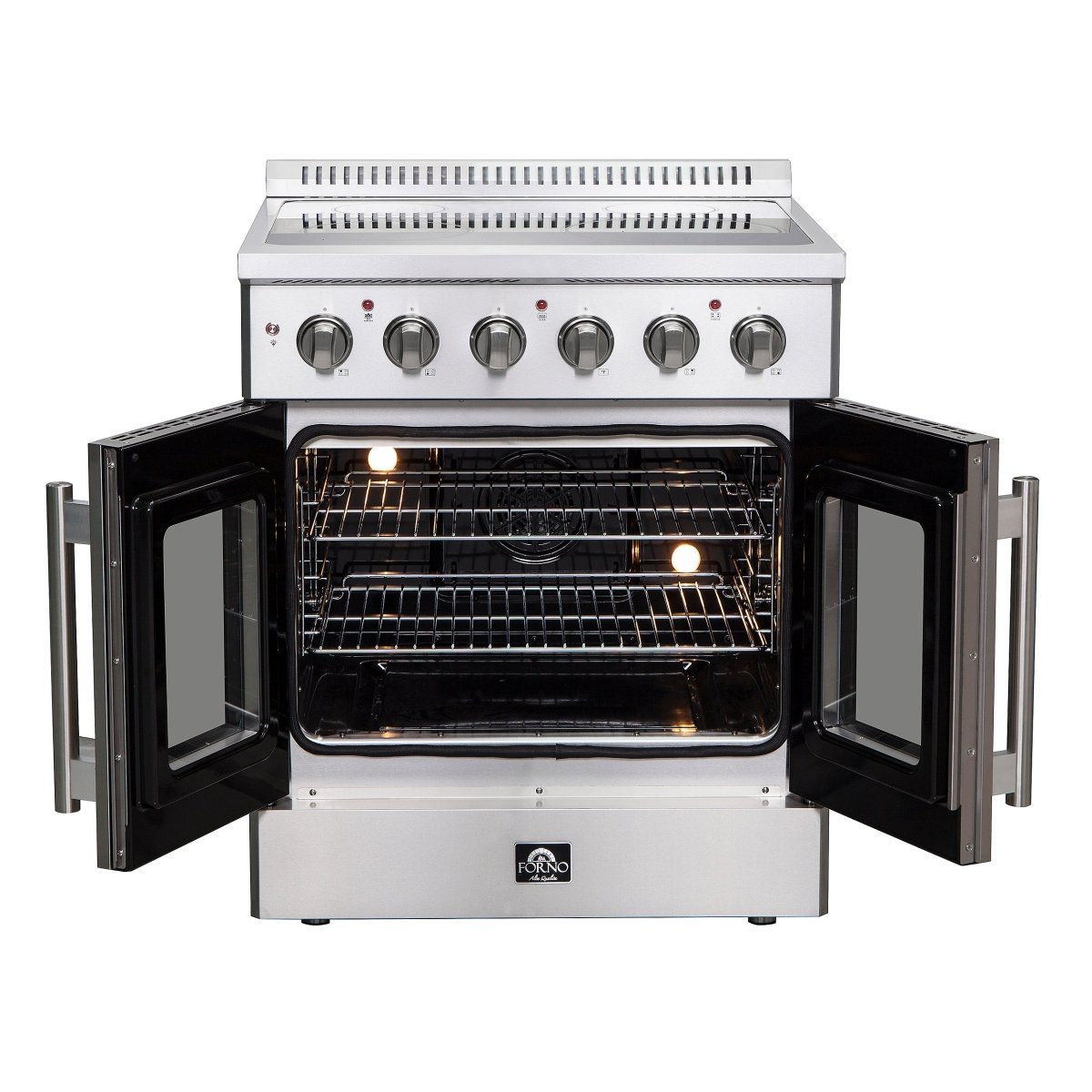 Forno Galiano 30-Inch Freestanding French Door Electric Range, True Convection, Energy Efficient - BonPrix Électroménagers