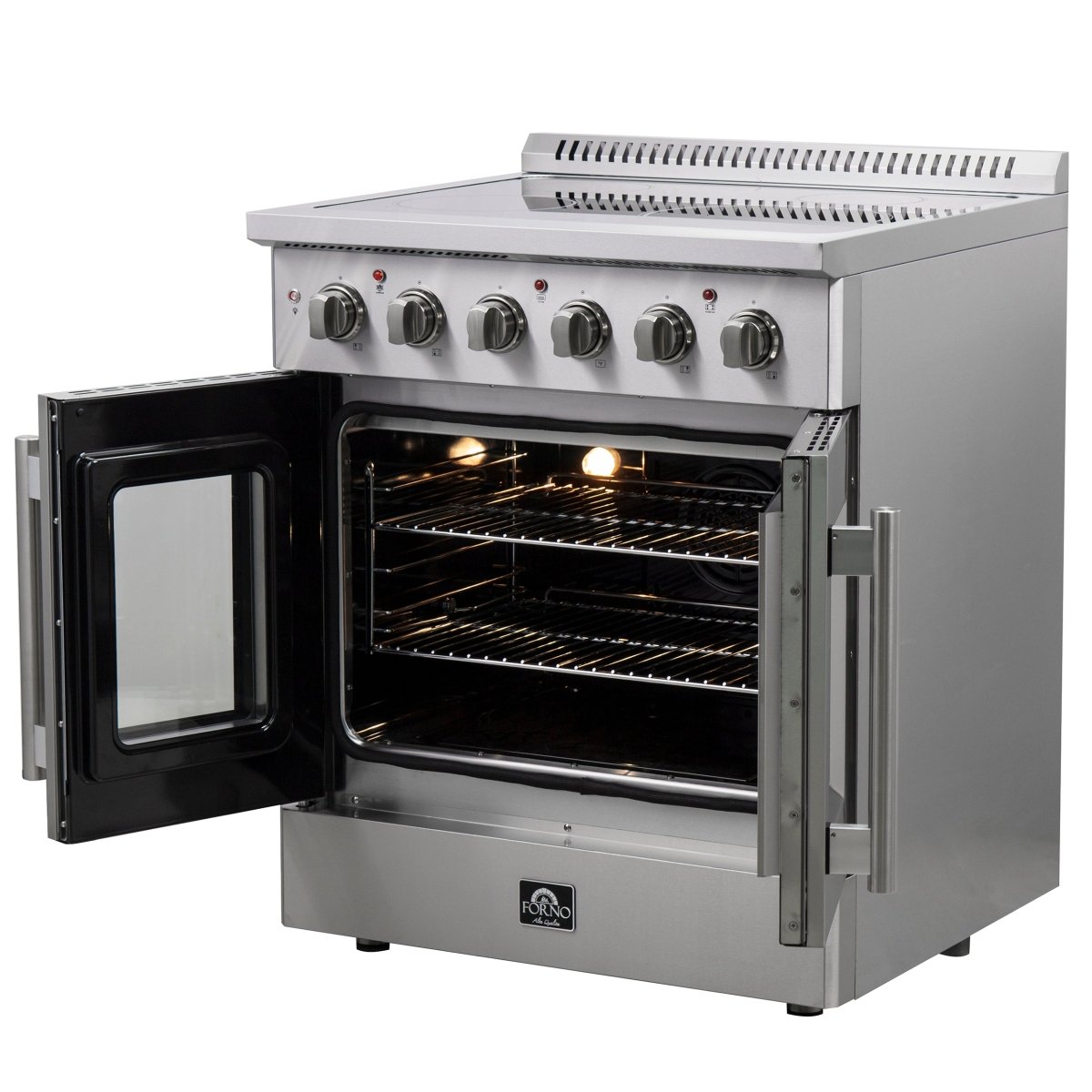 Forno Galiano 30-Inch Freestanding French Door Electric Range, True Convection, Energy Efficient - BonPrix Électroménagers