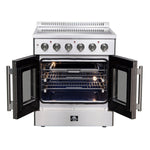 Forno Galiano 30-Inch Freestanding French Door Electric Range, True Convection, Energy Efficient - BonPrix Électroménagers