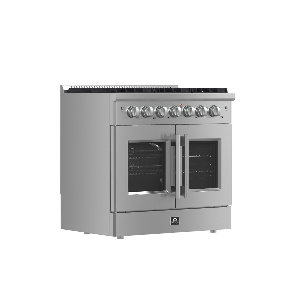 Forno Galiano 36-Inch Freestanding French Door Gas Range, 6 Burners, Convection Oven, Energy Efficient - BonPrix Électroménagers