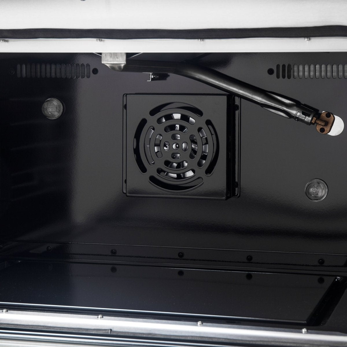 Forno Galiano 36-inch Freestanding Gas Range in Black with Antique Brass Design, 6 Burners, 83,000 BTU, 5.36 cu.ft. Convection Oven - BonPrix Électroménagers