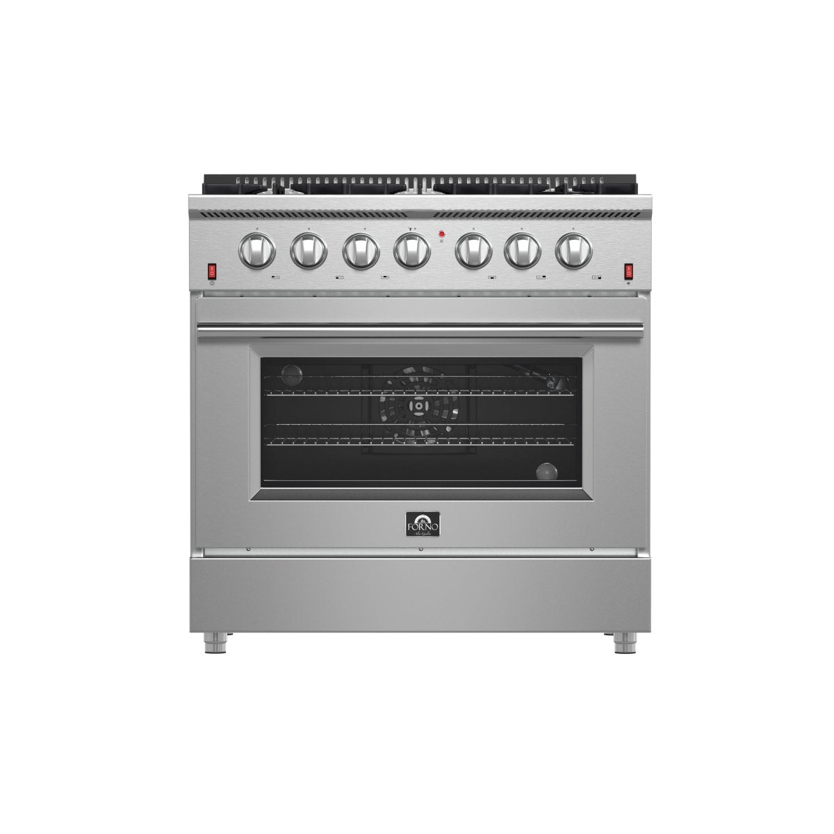 Forno Galiano 36-Inch Freestanding Gas Range, Stainless Steel, 6 Burners, Energy Efficient - BonPrix Électroménagers