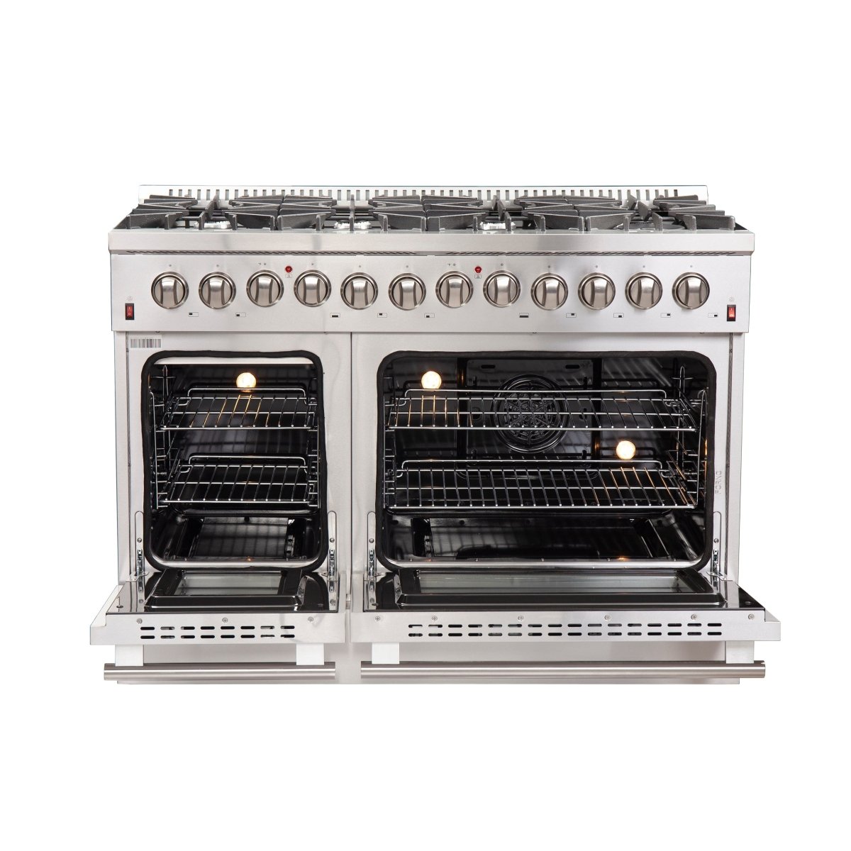 Forno Galiano 48-Inch Freestanding Dual Fuel Range, 8 Burners, Double Convection Ovens - BonPrix Électroménagers