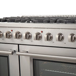 Forno Galiano 48-Inch Freestanding Gas Range, Stainless Steel, 8 Burners, 107,000 BTU, Griddle, Double Ovens, Energy Efficient - BonPrix Électroménagers