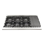 Forno Galiano 48-Inch Freestanding Gas Range, Stainless Steel, 8 Burners, 107,000 BTU, Griddle, Double Ovens, Energy Efficient - BonPrix Électroménagers
