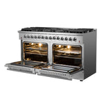 Forno Galiano 60-Inch Freestanding Dual Fuel Range, 10 Burners, Double Convection Ovens - BonPrix Électroménagers