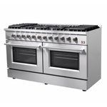 Forno Galiano 60-Inch Freestanding Gas Range, 10 Burners, Double Ovens, Griddle, Energy Efficient - BonPrix Électroménagers
