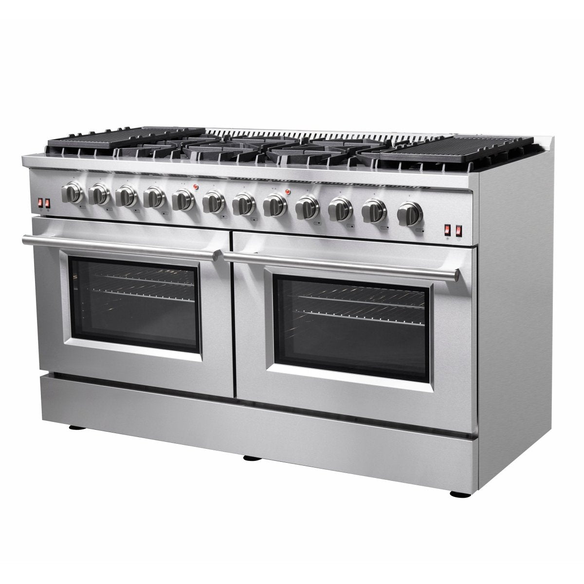 Forno Galiano 60-Inch Freestanding Gas Range, 10 Burners, Double Ovens, Griddle, Energy Efficient - BonPrix Électroménagers