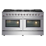Forno Galiano 60-Inch Freestanding Gas Range, 10 Burners, Double Ovens, Griddle, Energy Efficient - BonPrix Électroménagers