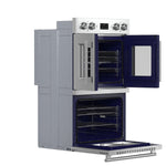 Forno Gallico 30-Inch Electric French Door Double Oven, Stainless Steel, Convection Cooking, Touch Control Panel, Self-Cleaning Function - BonPrix Électroménagers